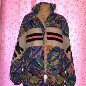 🌺 VS PINK RARE Sherpa Lined Tropical Anorak 🌸